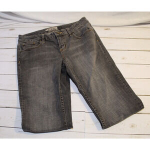 American Rag Cie Women's/Junior 5R Gray Skinny Jeans Embroidered Pockets Stretch